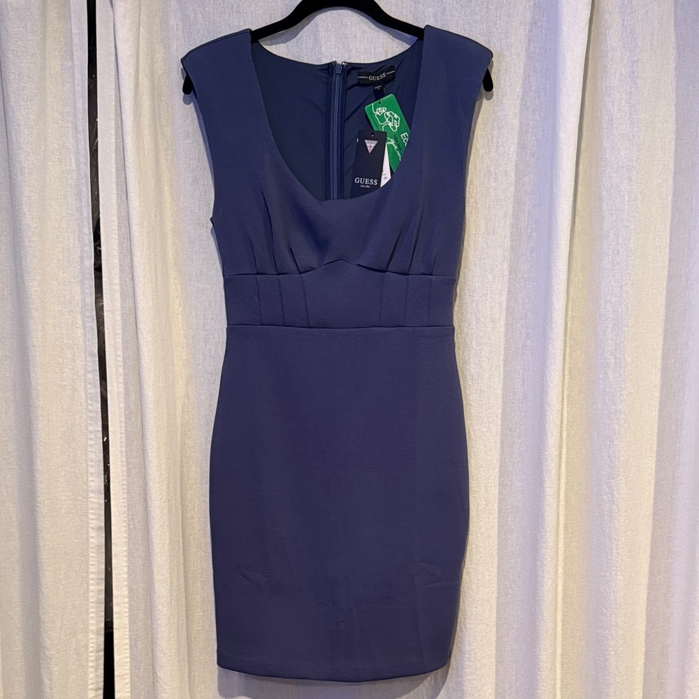 Guess Steel Blue Midi Dress